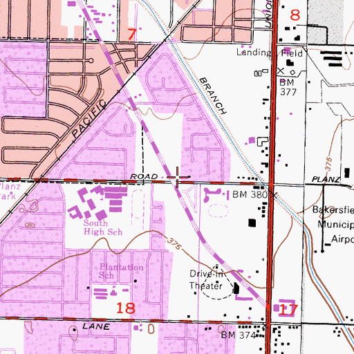 Topographic Map of Vintage Christian Center, CA
