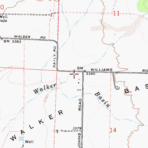 Topographic Map of Walker Basin School (historical), CA
