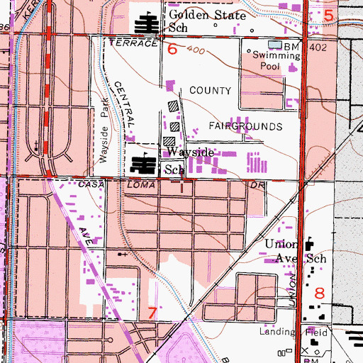 Topographic Map of Calvary Christian Center, CA
