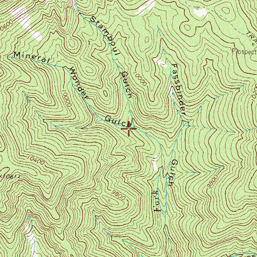 Topographic Map of Stamboul Gulch, CO