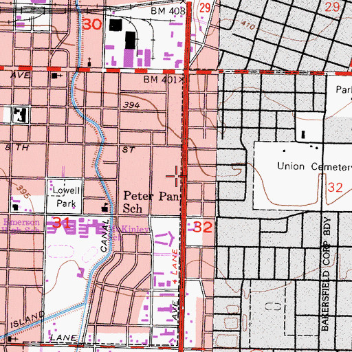 Topographic Map of Pentecostal Holiness Church of Jesus Christ, CA