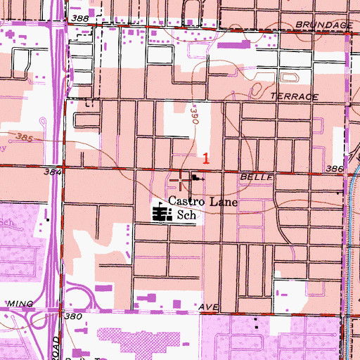Topographic Map of Redeemer Lutheran Church, CA