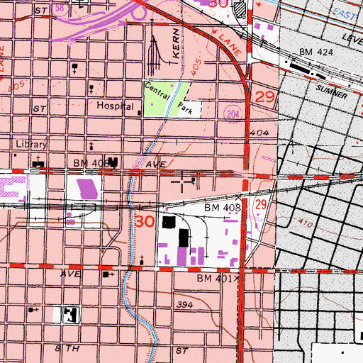 Topographic Map of Saint Georges Greek Orthodox Church, CA