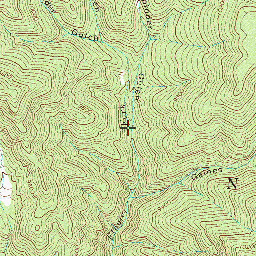 Topographic Map of Fassbinder Gulch, CO