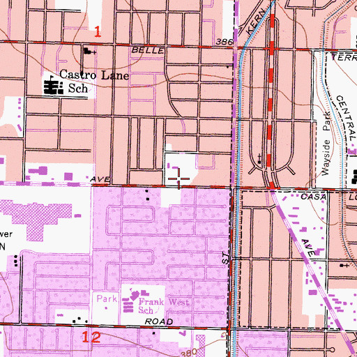 Topographic Map of Valley Christian Church, CA