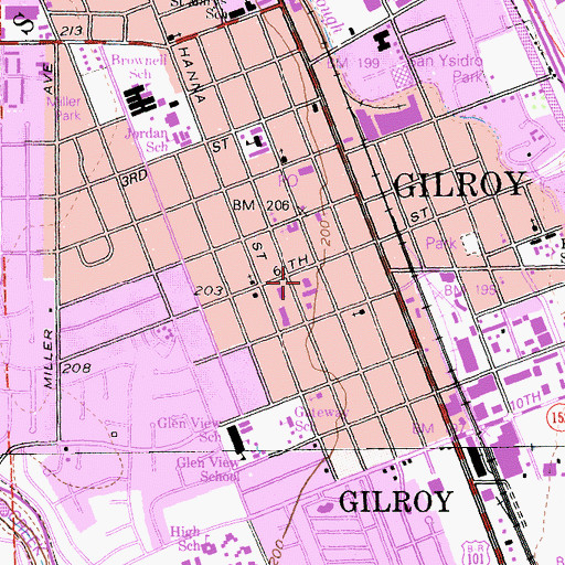 Topographic Map of Wheeler Civic Auditorium, CA