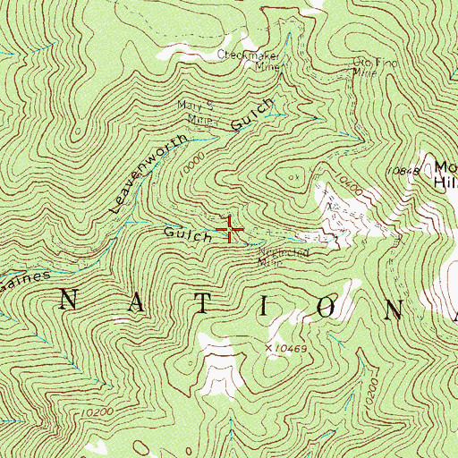Topographic Map of Neglected Mine, CO