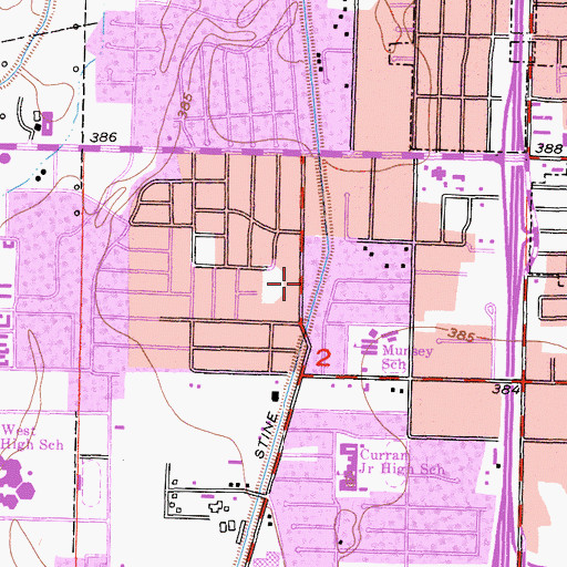 Topographic Map of Covenant Community Presbyterian Church, CA