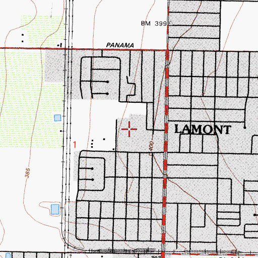 Topographic Map of Alicante Avenue Elementary School, CA