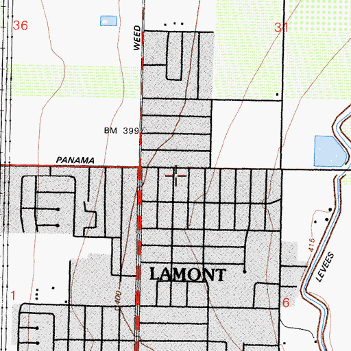 Topographic Map of Apostolic Assembly Spanish Church, CA