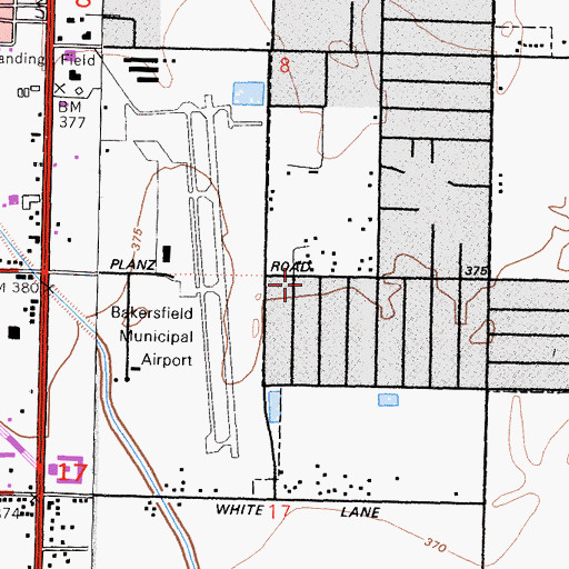Topographic Map of Holy Temple Church of God in Christ, CA