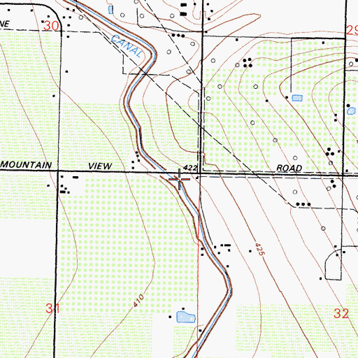 Topographic Map of Mountain View School (historical), CA