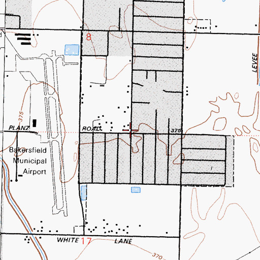 Topographic Map of New First Community Baptist Church, CA