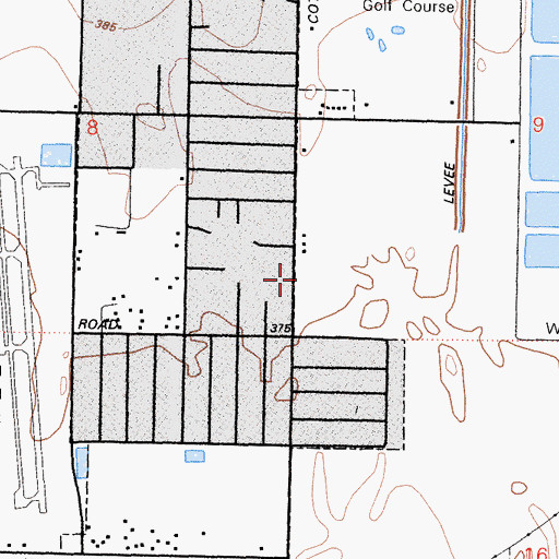 Topographic Map of Walls of Salvation Gates of Praise Church, CA