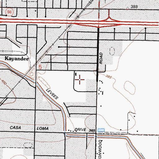 Topographic Map of Belle Terrace Park, CA