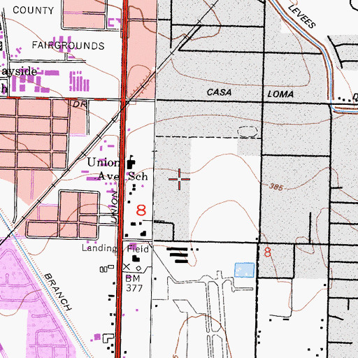 Topographic Map of Casa Loma County Park, CA