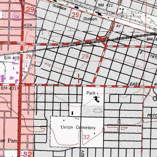 Topographic Map of Full Gospel Lighthouse, CA