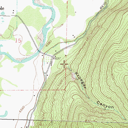 Topographic Map of Kroeger Canyon, CO