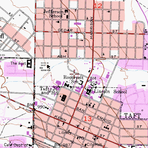 Topographic Map of Peace Lutheran Church, CA