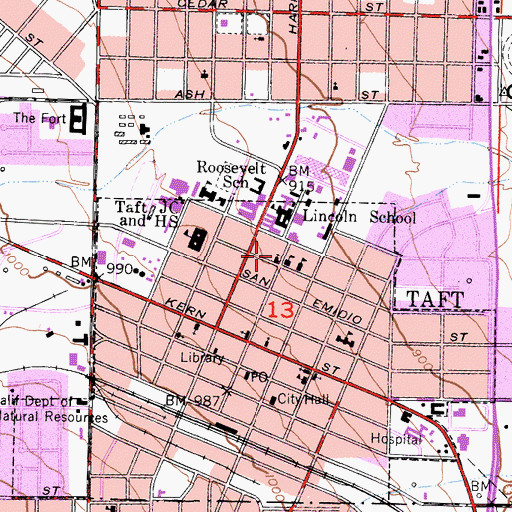 Topographic Map of Saint Andrews Episcopal Church, CA