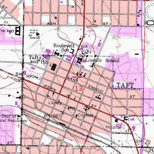 Topographic Map of Saint Marys Convent, CA