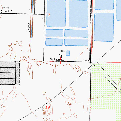 Topographic Map of Sewage Treatment Plant Number 2, CA