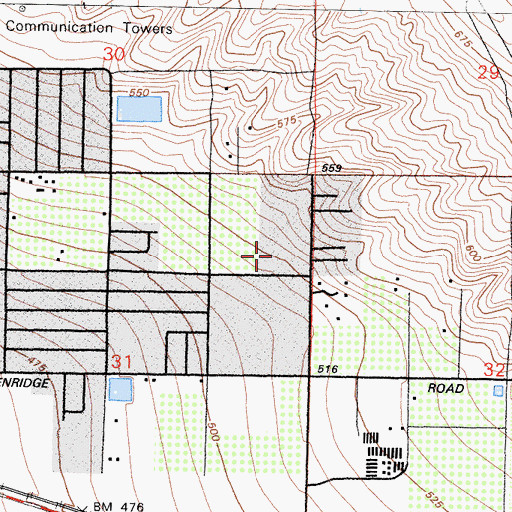 Topographic Map of Orangewood Elementary School, CA