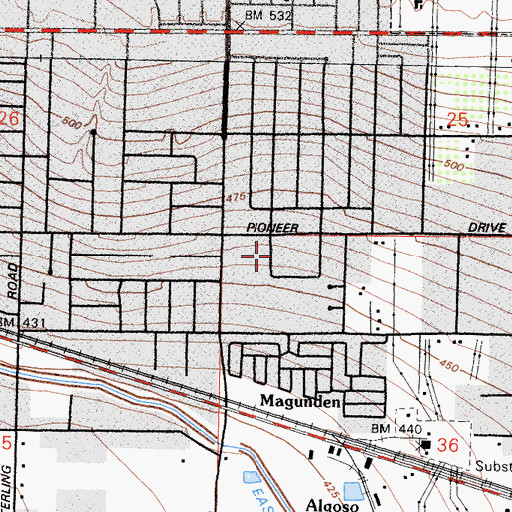Topographic Map of Ruggenberg Training Center, CA