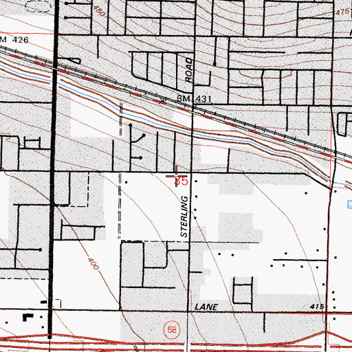 Topographic Map of Unitarian Universalist Fellowship of Kern, CA