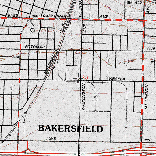 Topographic Map of Evening Light Saints Church of God, CA