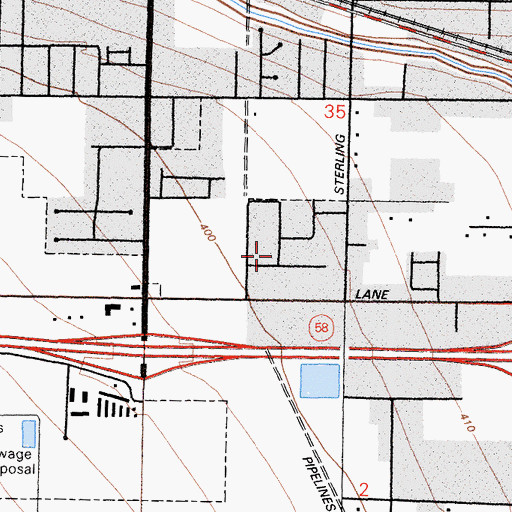 Topographic Map of Oswell Park, CA