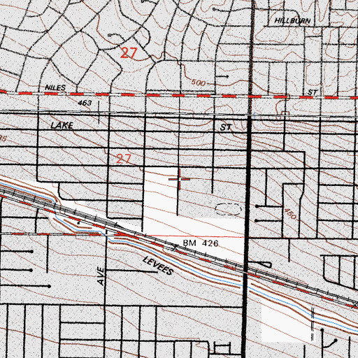 Topographic Map of Ramon Gorza Elementary School, CA