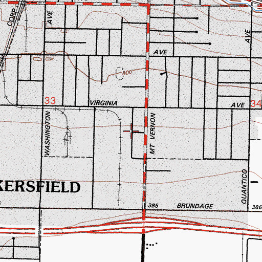 Topographic Map of Seventh Glorious Church of God in Christ, CA