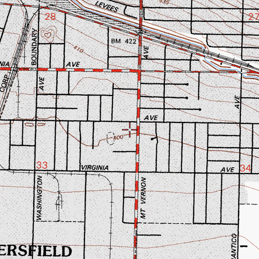 Topographic Map of Trinity Baptist Church, CA