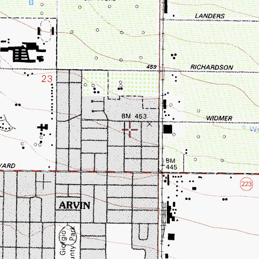 Topographic Map of Calvary Church of God in Christ, CA