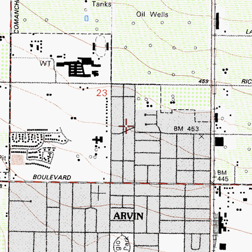 Topographic Map of Church of the Nazarene, CA