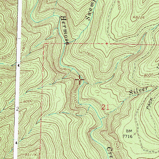 Topographic Map of Jones Creek, CO