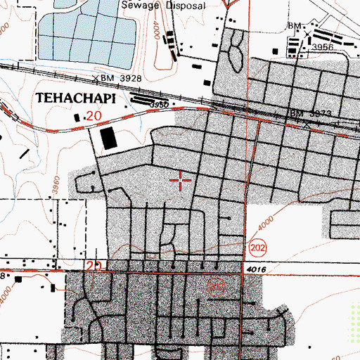 Topographic Map of Church of Christ, CA