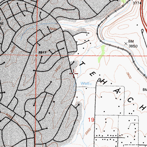 Topographic Map of Meadowood Park, CA