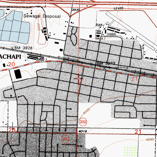 Topographic Map of Saint Malachys Catholic Church, CA