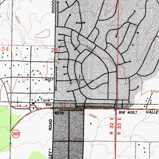 Topographic Map of The Kings Gathering Church, CA