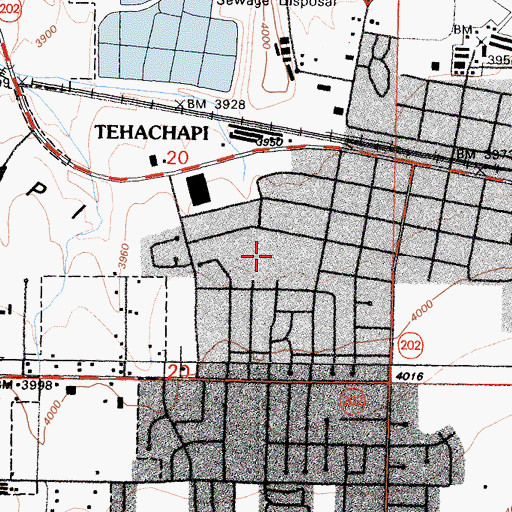 Topographic Map of West Park, CA