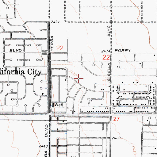 Topographic Map of Balsitis Park, CA