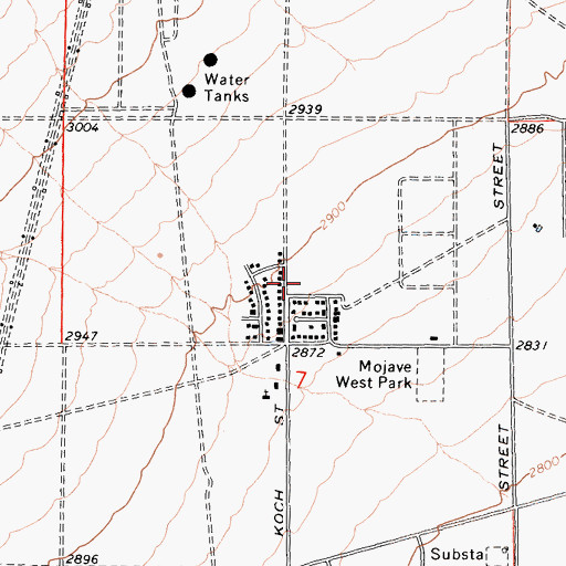 Topographic Map of The Church of Jesus Christ of Latter Day Saints, CA