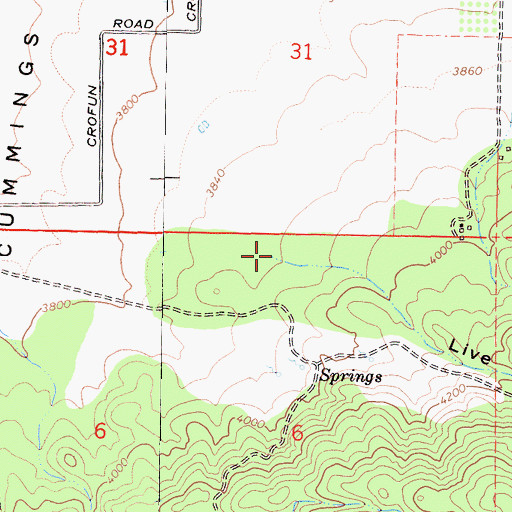 Topographic Map of El Arroyo de los Encinos, CA