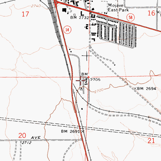 Topographic Map of Full Gospel House of Prayer, CA