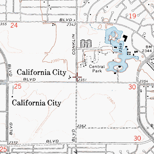Topographic Map of J Kerman Cooper Field, CA