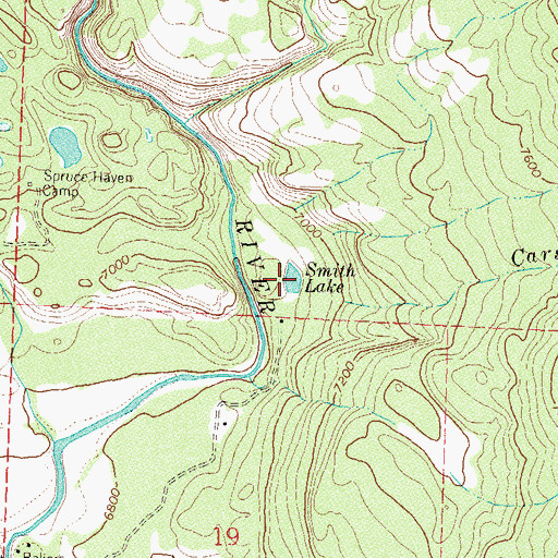 Topographic Map of Carson Creek, CO