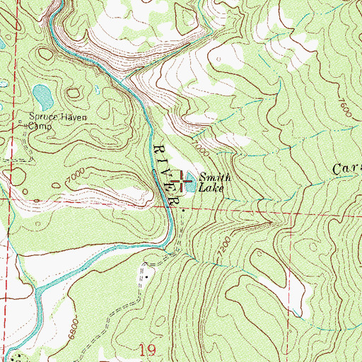 Topographic Map of Smith Lake, CO