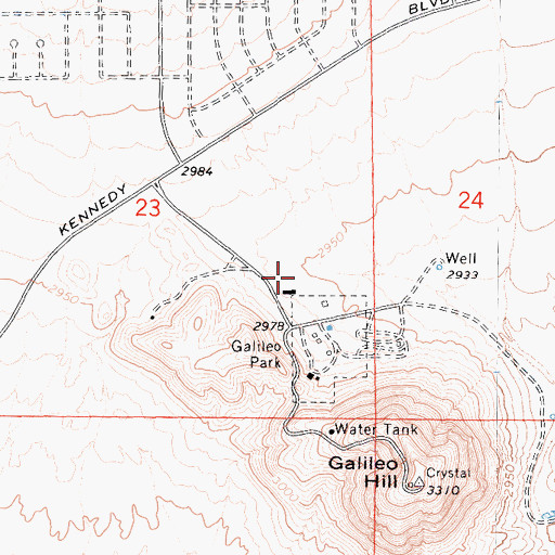 Topographic Map of Silver Saddle Ranch and Country Club, CA